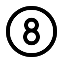 Free Zahl Kreis Acht  Symbol