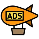 Free Zeppelin Ads Advertisment Icon