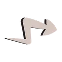 Free Zigzag Right Arrow  Icon