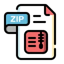 Free Zip Files And Folders File Format Icon