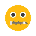 Free Zipper Mouth Face Emotion Emoticon Icon