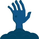 Free Zombie Hand Hand Spooky Icon