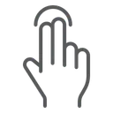 Free Zwei Finger Tippen Symbol