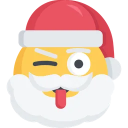 Free Zwinker dem Weihnachtsmann zu Emoji Symbol