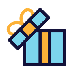 Download Gift Box Icon of Colored Outline style - Available in SVG ...