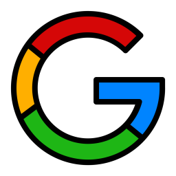 Google Icon - Download in Colored Outline Style