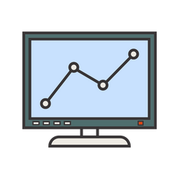 Graph Line Screen Icon