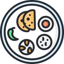 Gujrati Food Gujarati Thali Gujarati Food Plate Icon