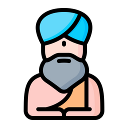 Guru Icon - Download in Colored Outline Style