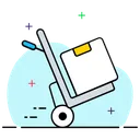 Pushcart Dispatch Hand Trolley Icon