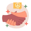 Handshake Peace Stop The War Icon