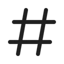 Number Symbol Hashtag Number Icon