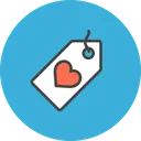 Heart Label Tag Icon