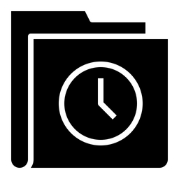 History Folder Icon - Download in Glyph Style