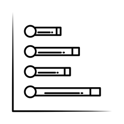 Horizontal Graph Icon - Download in Line Style