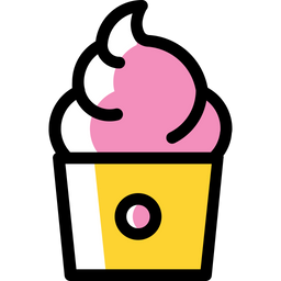 Ice Cream cup Icon - Download in Colored Outline Style