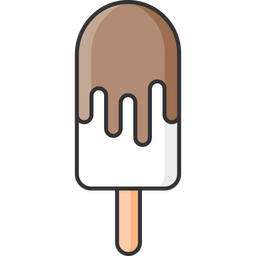 Ice Cream Stick Icon - Download in Colored Outline Style