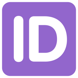 Id, Button Icon - Download in Flat Style