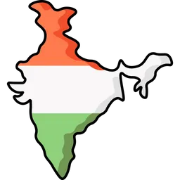 Indian Map Icon - Download in Colored Outline Style Indian Map Icon - Download in Colored Outline Style