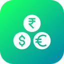 Indian Rupee Dollar Icon