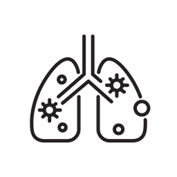 Infected Lungs Icon - Download in Line Style