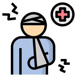 Injury Icon - Download in Colored Outline Style