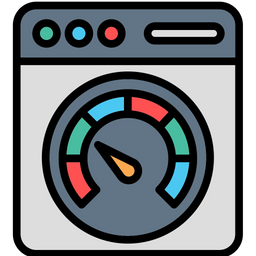 Internet Speed Test Icon - Download in Colored Outline Style