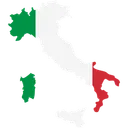 Italia Flag Map Icon