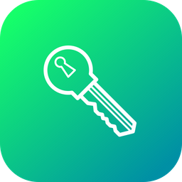 Key Icon - Download in Line Style