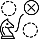 Knight Moves Moves Planning Steps Icon