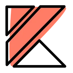 Kotlin Logo Icon - Download in Colored Outline Style