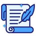Letter Writing Letter Quill Icon