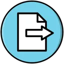 Export File Document Icon