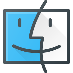 Finder Icon - Download in Colored Outline Style