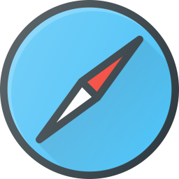 Safari Icon Download In Colored Outline Style