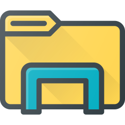 Windows Explorer Icon - Download in Colored Outline Style