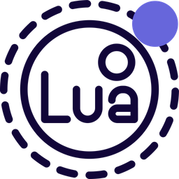 Lua Logo Icon - Download in Colored Outline Style
