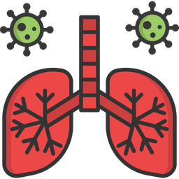 Lungs Infection Icon - Download in Colored Outline Style