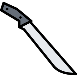 Machete Icon - Download in Colored Outline Style