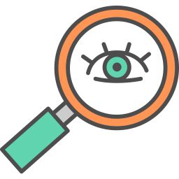 Magnifier Icon of Colored Outline style - Available in SVG, PNG, EPS