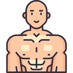 Male Body Goal Icon - Download in Colored Outline Style