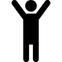 Man Hands Waving Icon