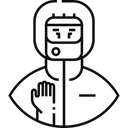 Medical Staff Doctor Hazmat Icon