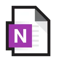 Microsoft One Note Notepad Text Icon
