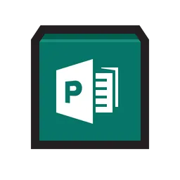 Microsoft publisher Icon - Download in Colored Outline Style