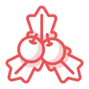 Mistletoe Cherry Christmas Icon