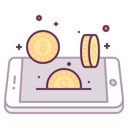 Mobile, Concept, Coin, Dollar, Currency, Money, Finance Icon png