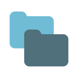 Multiple Folder Icon - Download in Flat Style