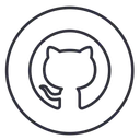 Github Neon Line Icon