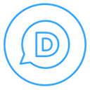 Disqus Neon Line Icon